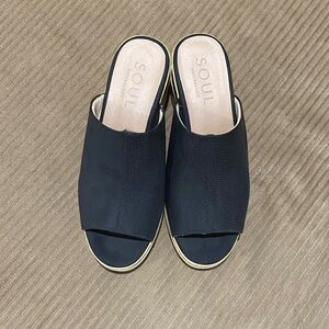 Naturalizer Black Wedge Sandal